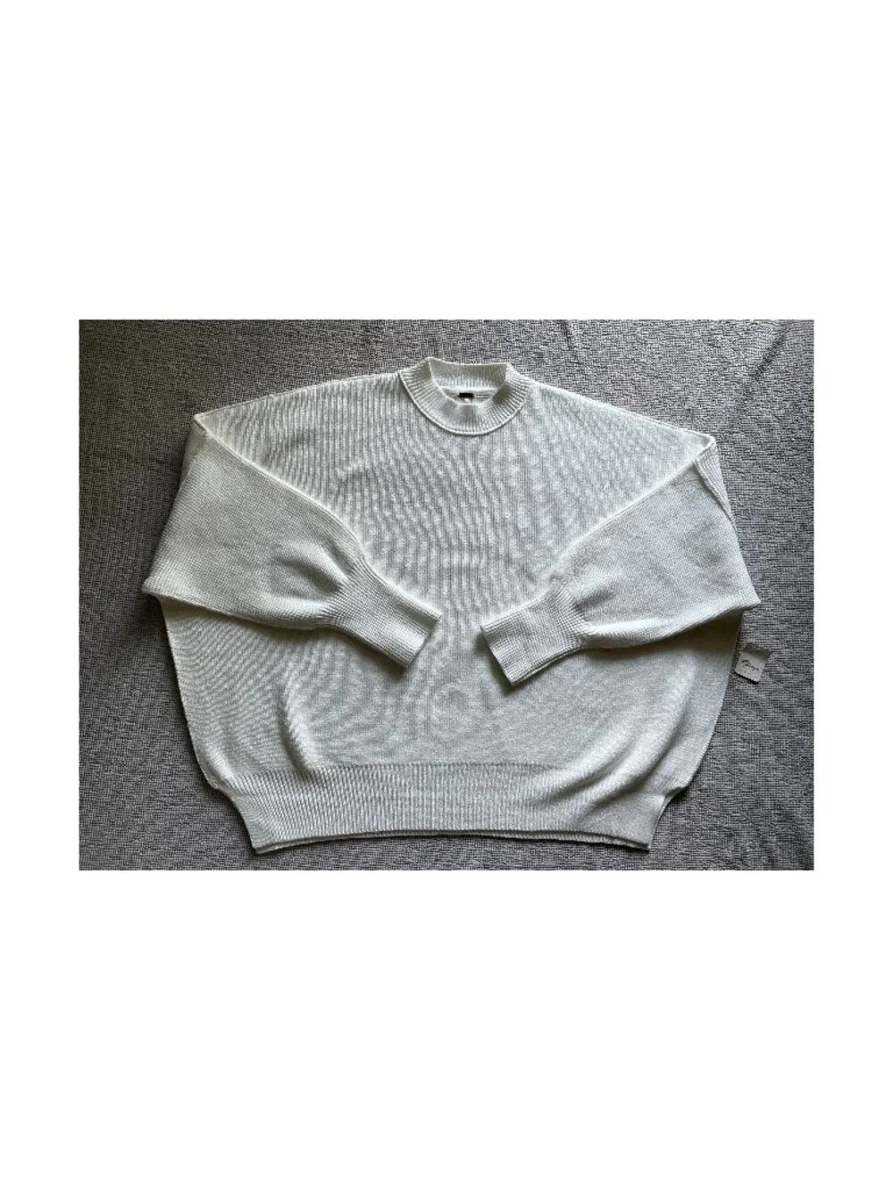 NEW - Free People White Slouchy Oversized Knit Sweater Pullover Medium Size M